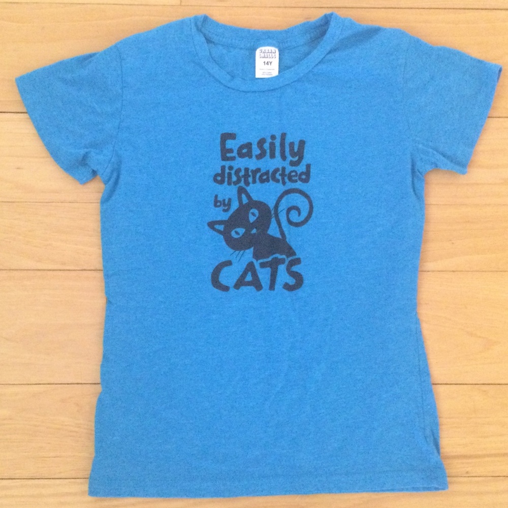 Girls cat t-shirt